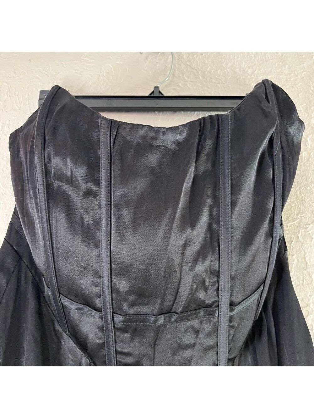 Lulu's Extraordinary Presence Black Satin Strapless Maxi Dress - Picture 5 of 14